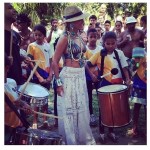Beyoncé com as crianças